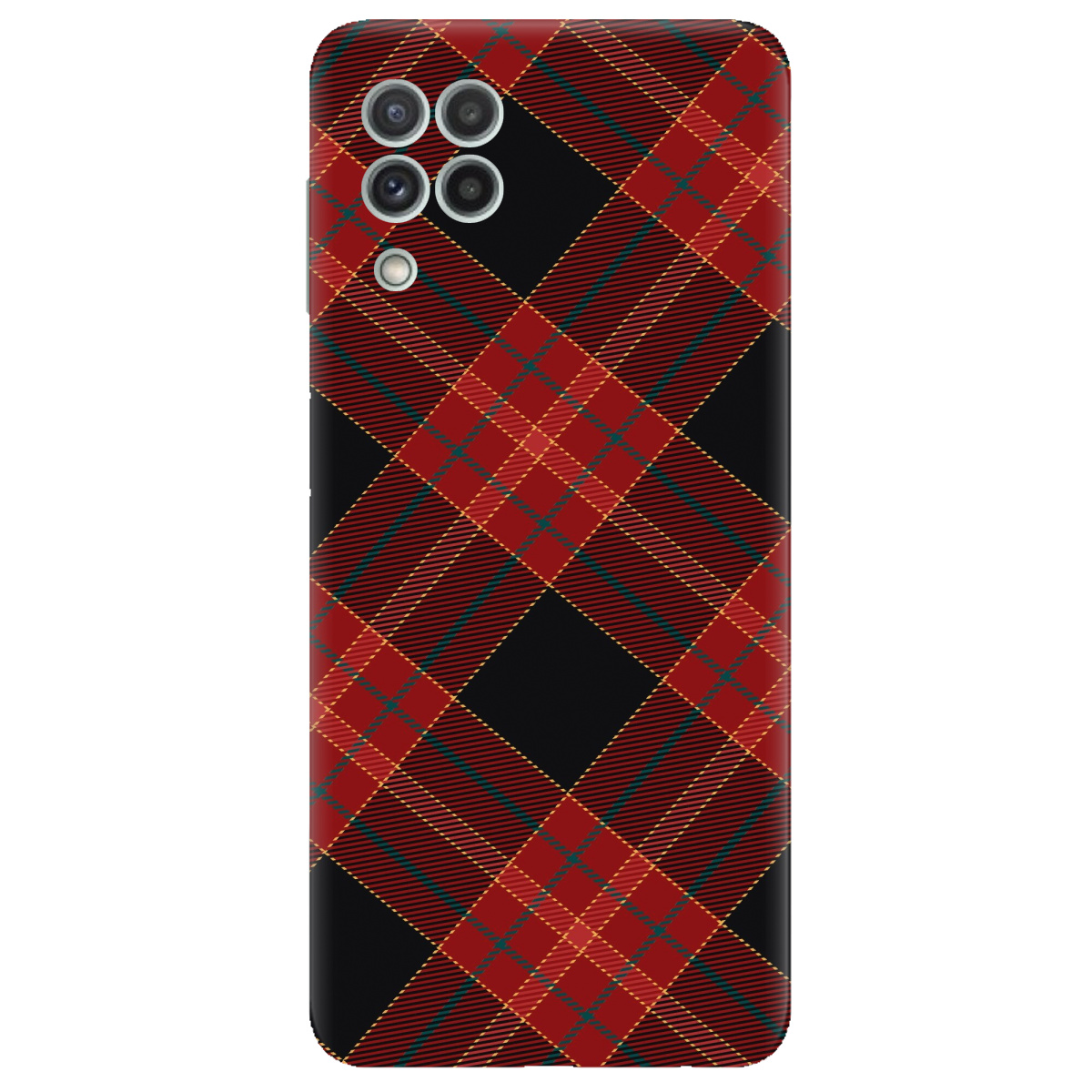 Чохол для Samsung Galaxy M32 прозорий Червоний тартан - фото 1 - Чохли для телефонів