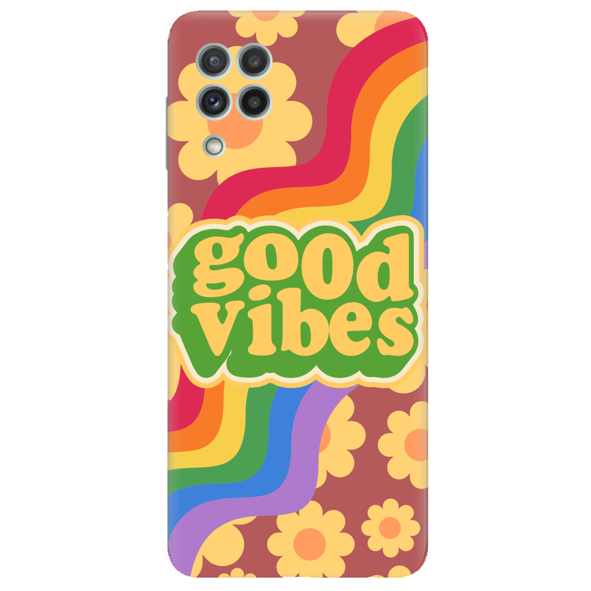 Чехол для Samsung Galaxy M32 прозрачный Good vibes - фото 1 - Чехлы для телефонов
