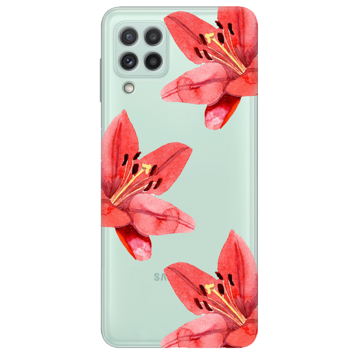 Чохол для Samsung Galaxy A22 4G прозорий Чарівний цвіт - фото 1 - Чохли для телефонів