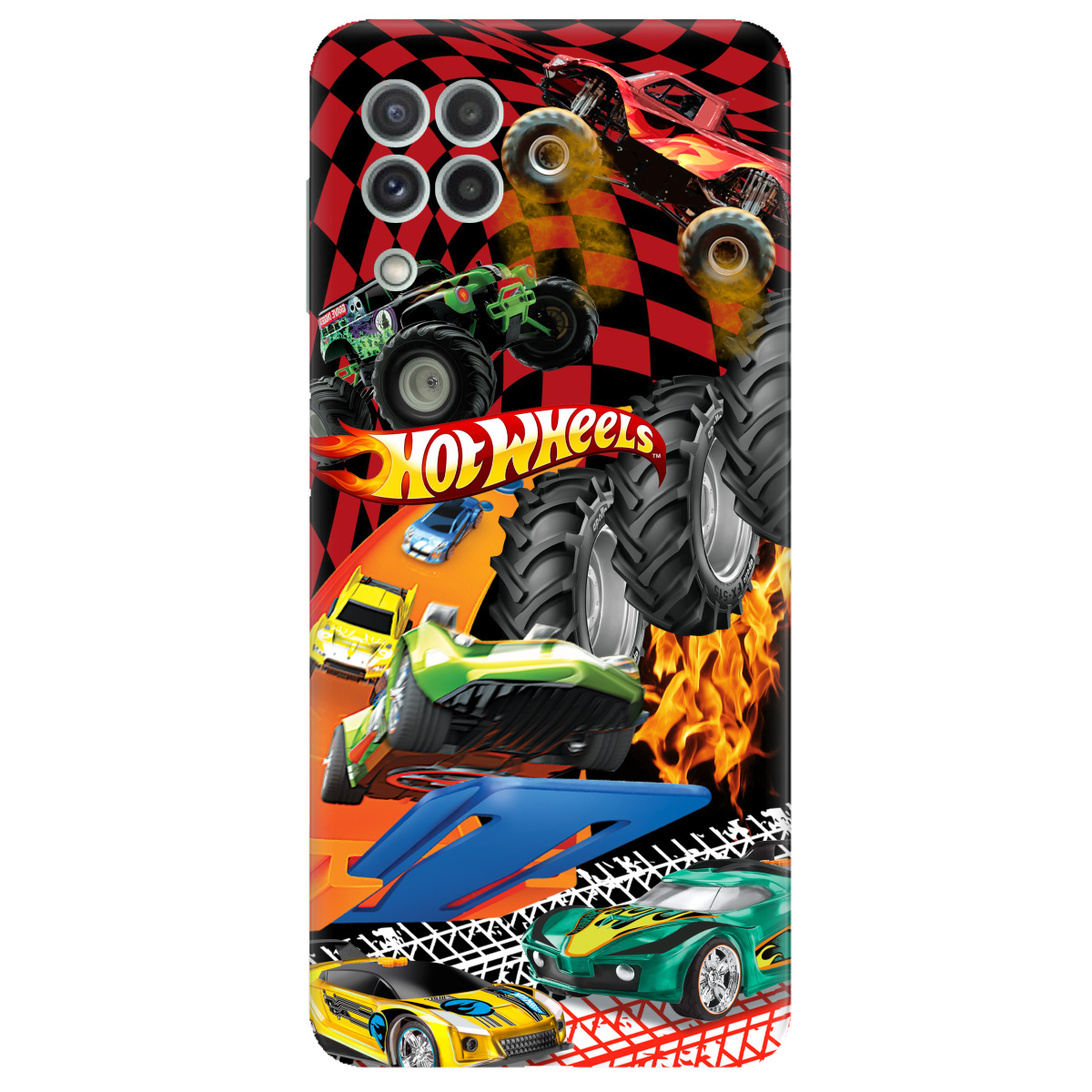 Чохол для Samsung Galaxy M22 прозорий Hot Wheels - фото 1 - Чохли для телефонів