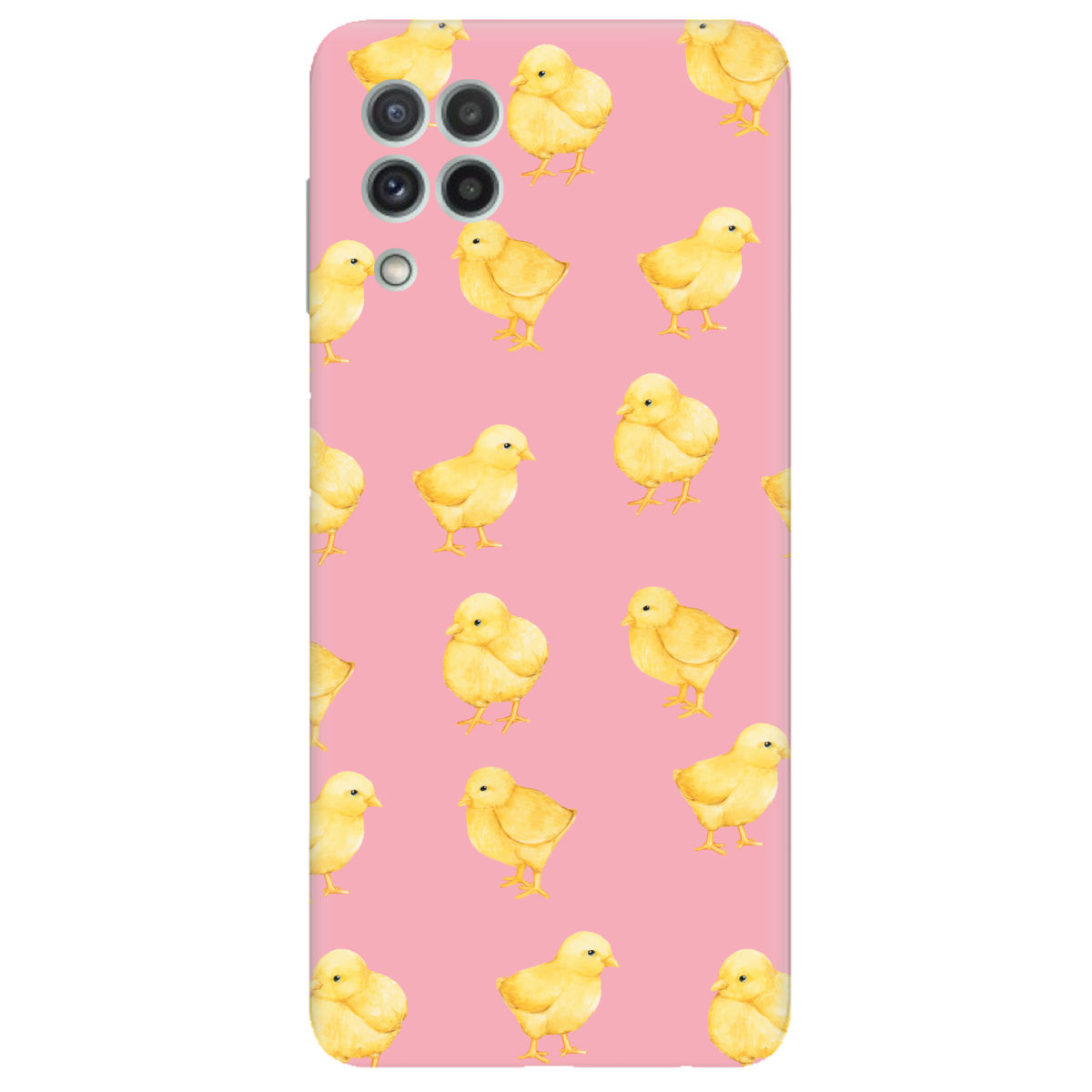 Чехол для Samsung Galaxy M22 прозрачный Цыплята - фото 1 - Чехлы для телефонов