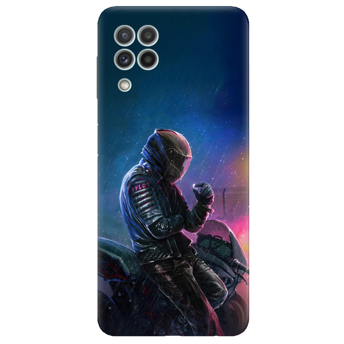 Чохол для Samsung Galaxy M32 прозорий Душа байкера - фото 1 - Чохли для телефонів