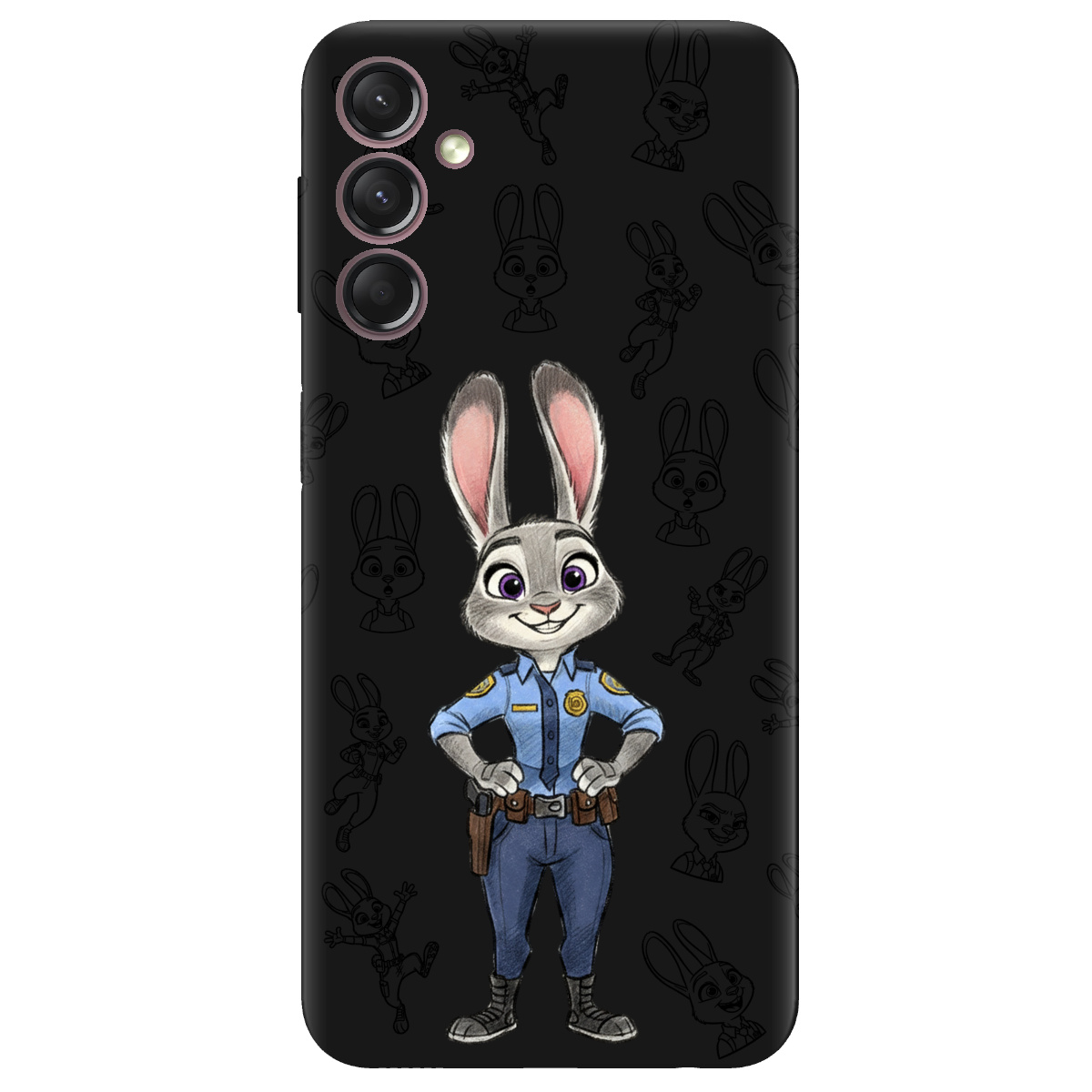Чохол для Samsung Galaxy A05s чорний матовий soft touch Зоотрополіс Джуді Judy - фото 1 - Чохли для телефонів