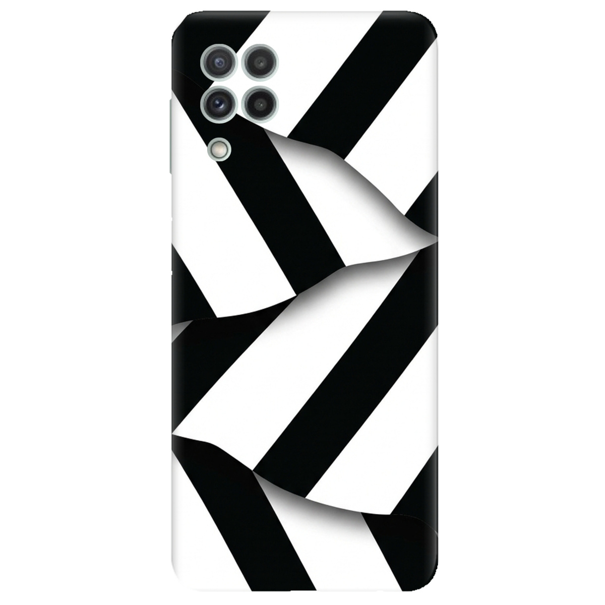 Чохол для Samsung Galaxy M32 прозорий LINE BLACK - фото 1 - Чохли для телефонів