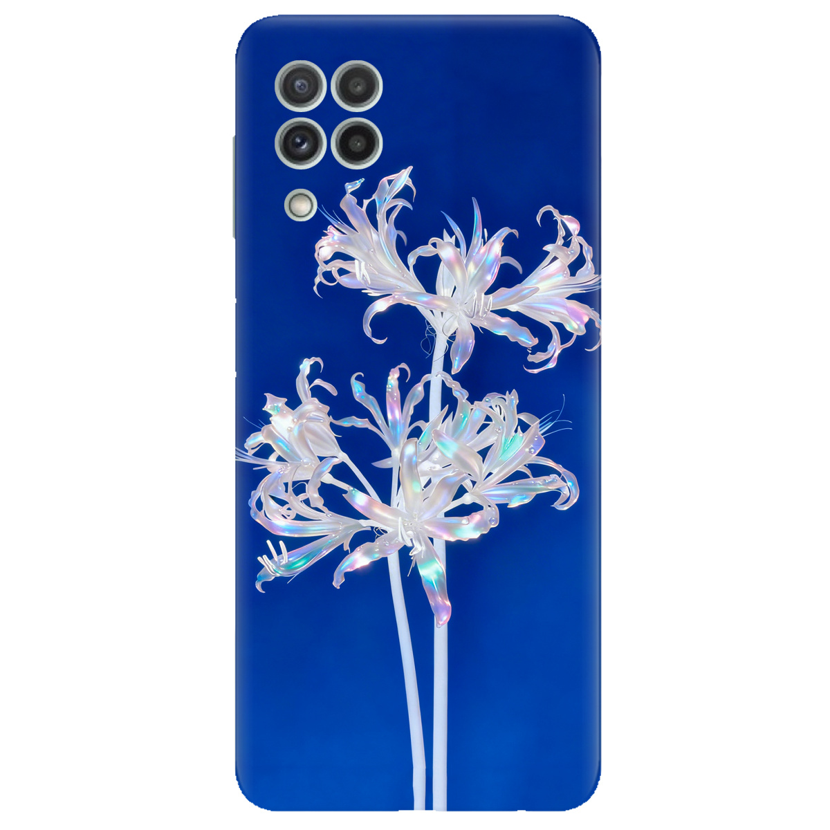 Чехол для Samsung Galaxy M22 прозрачный Blue Lycoris - фото 1 - Чехлы для телефонов