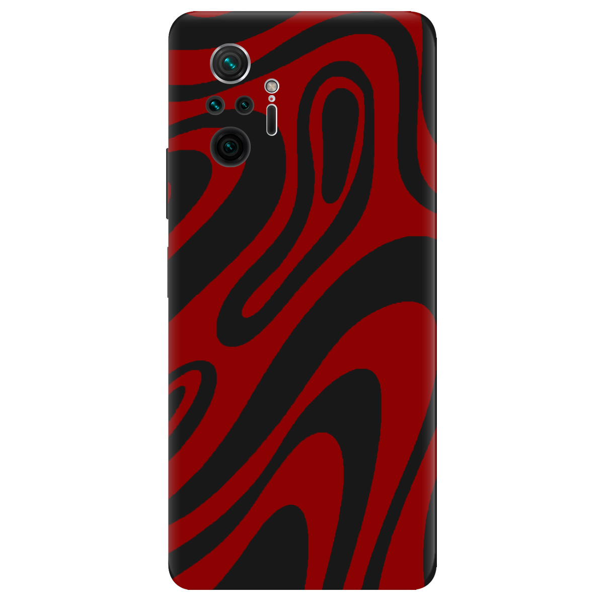 Чохол для Xiaomi Redmi Note 10 Pro чорний матовий soft touch Червона енергія - фото 1 - Чохли для телефонів
