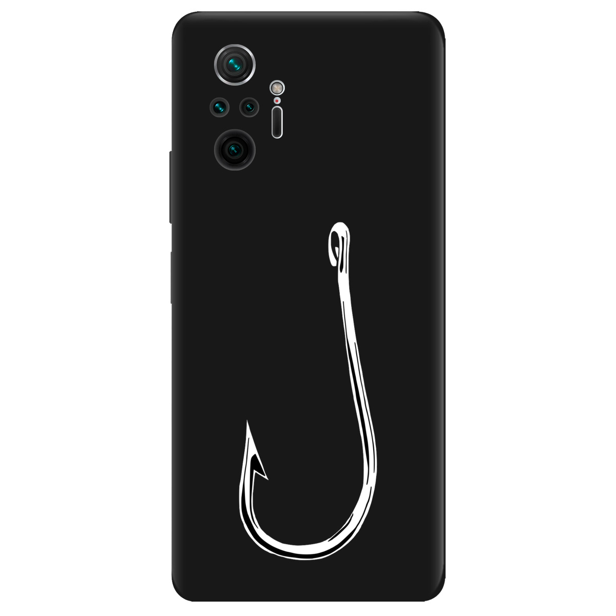 Чохол для Xiaomi Redmi Note 10 Pro чорний матовий soft touch Щасливий гачок - фото 1 - Чохли для телефонів