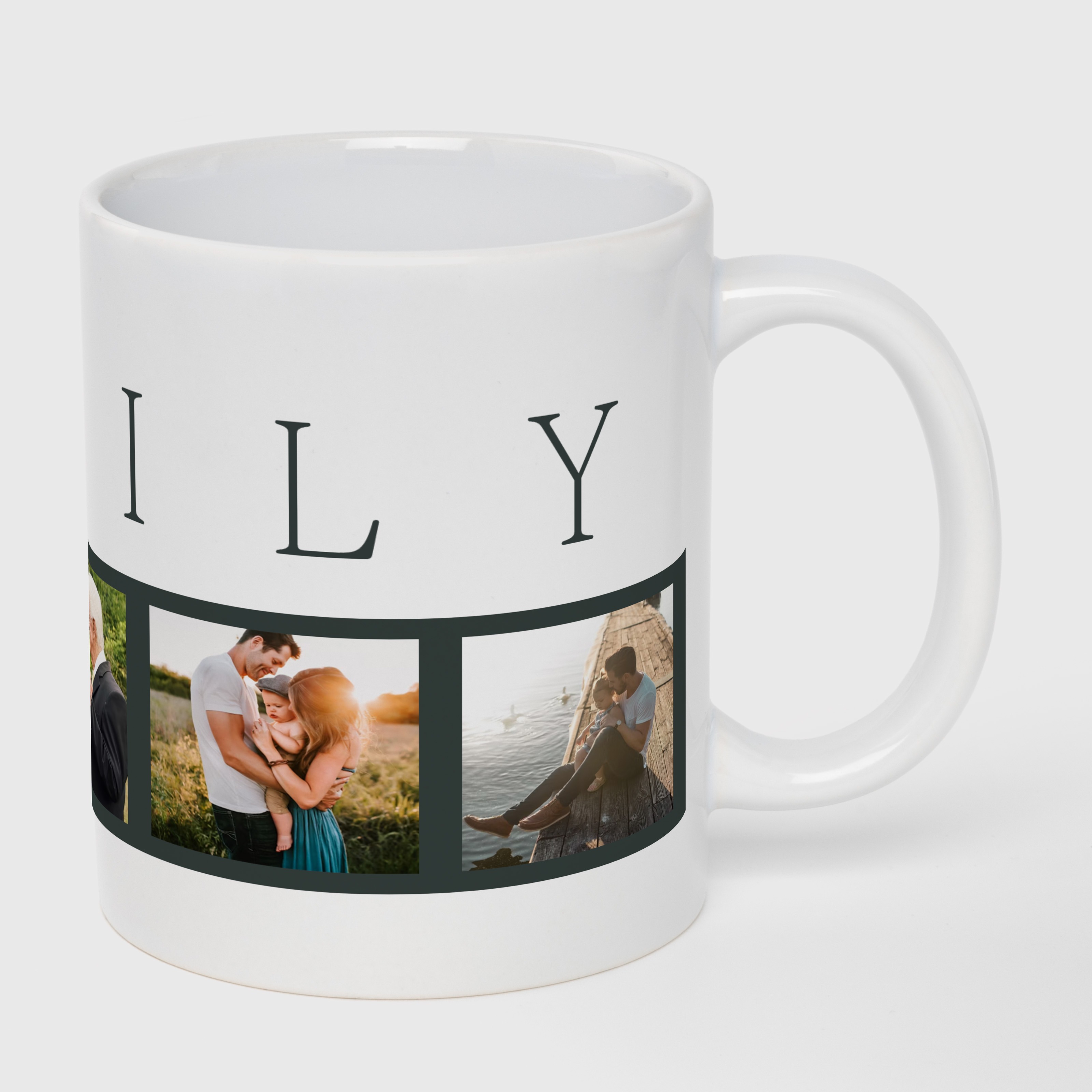 Кружка белая (330 мл) с вашими фото "Family" - фото 1 - Кружки