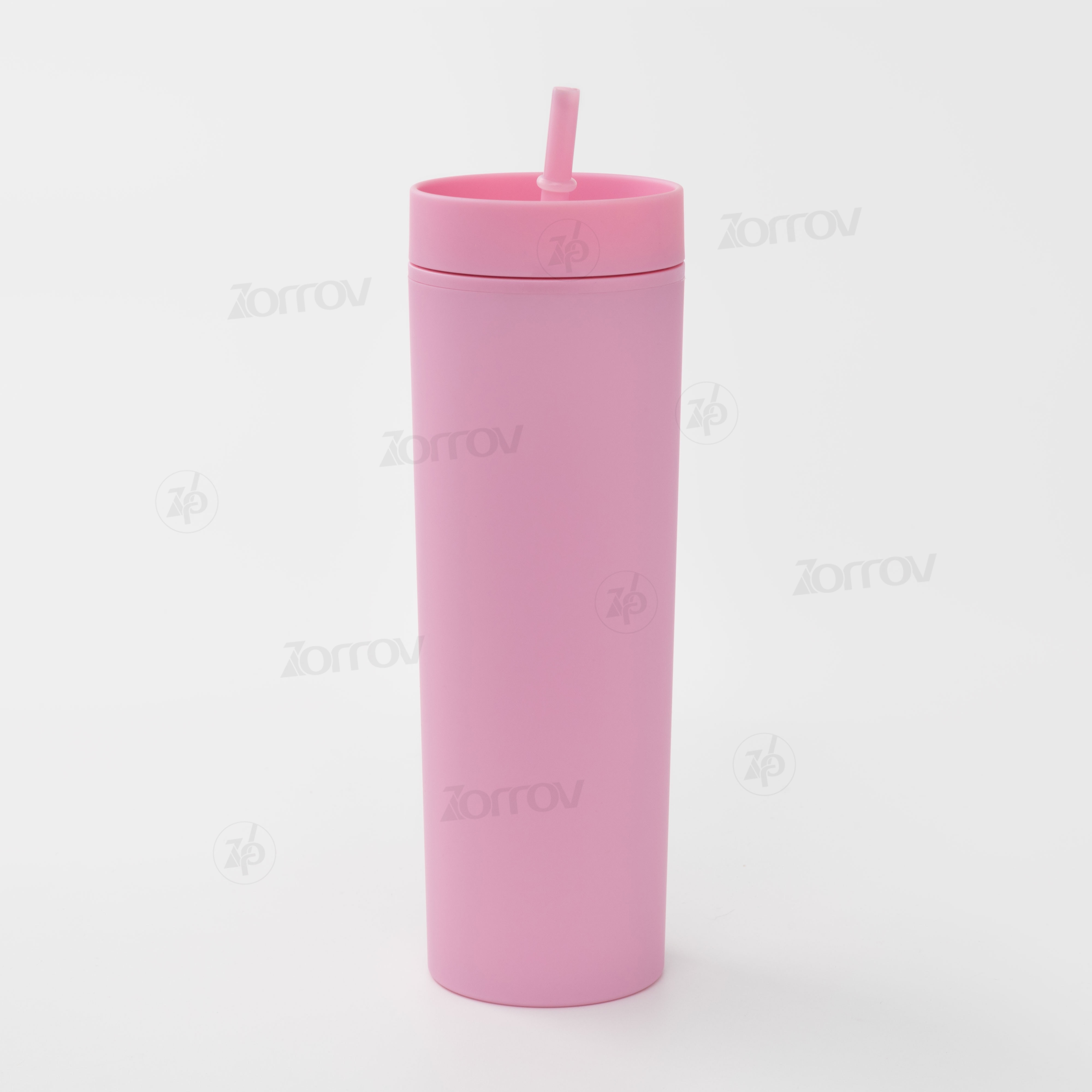 Стакан пластиковый розовый "Tumbler" матовый с пластиковой трубочкой (450 мл) - фото 1 Стакан пластиковый розовый "Tumbler" матовый с пластиковой трубочкой (450 мл) - фото 1 - Термокружки, термосы, фляги