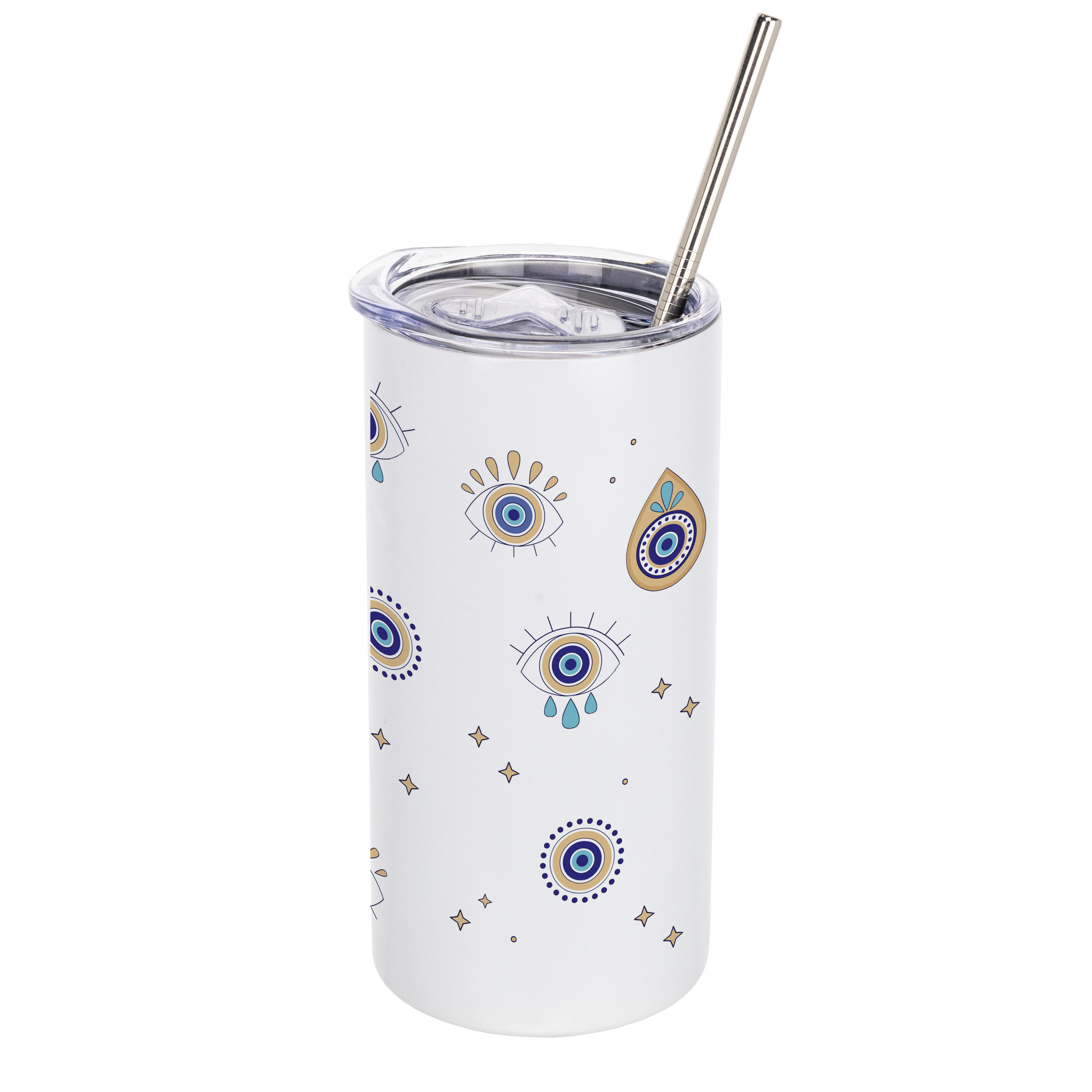 Термокружка "Tumbler" с металлической трубочкой белая (450 мл) Космическая защита - фото 1 Термокружка "Tumbler" с металлической трубочкой белая (450 мл) Космическая защита - фото 1 - Термокружки, термосы, фляги