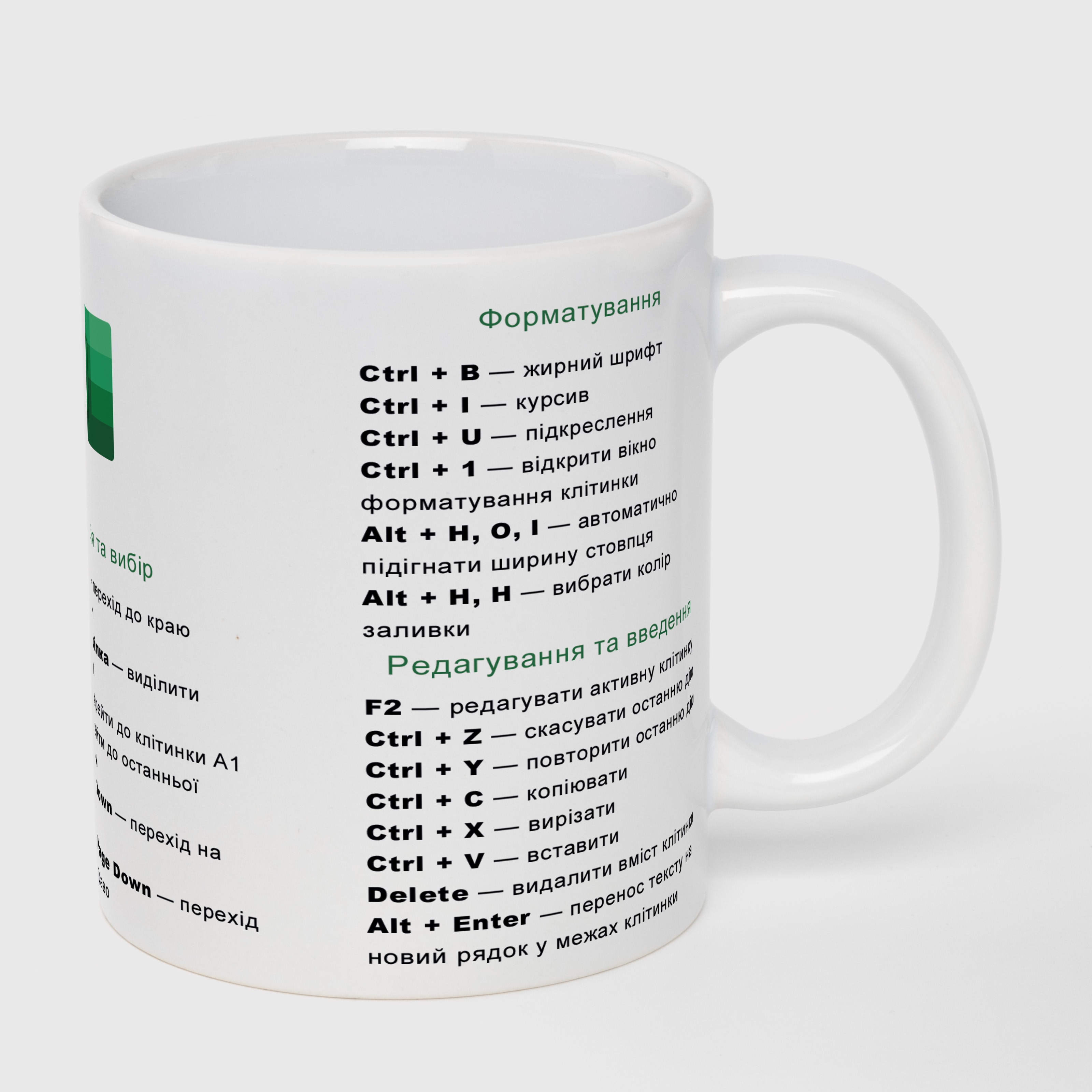 Чашка біла (330 мл) Гарячі клавіши Exel - фото 1 - Чашки