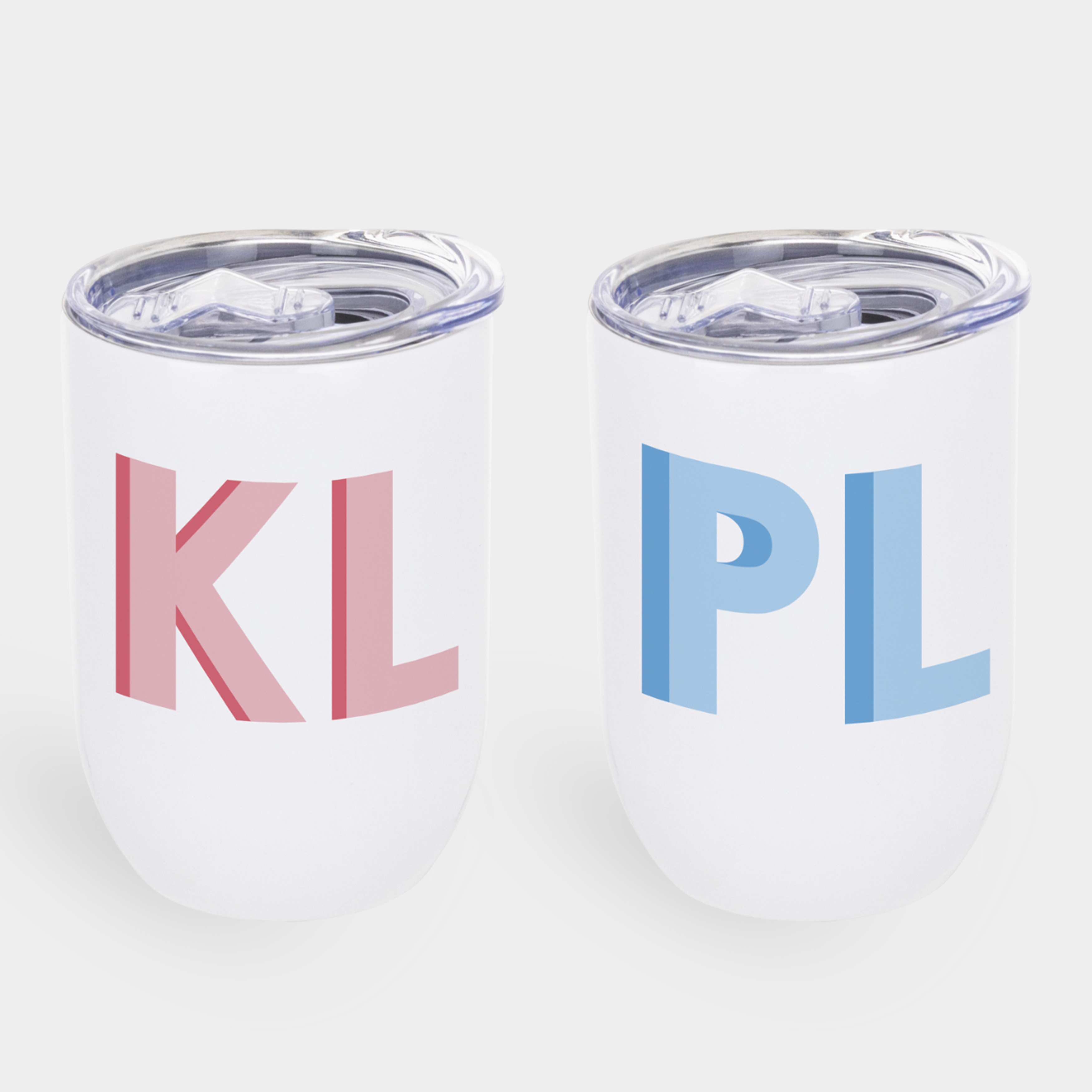 Термостакани металеві парні (350 мл) З вашими ініціалами - фото 1 - Термочашки, термоси, фляги