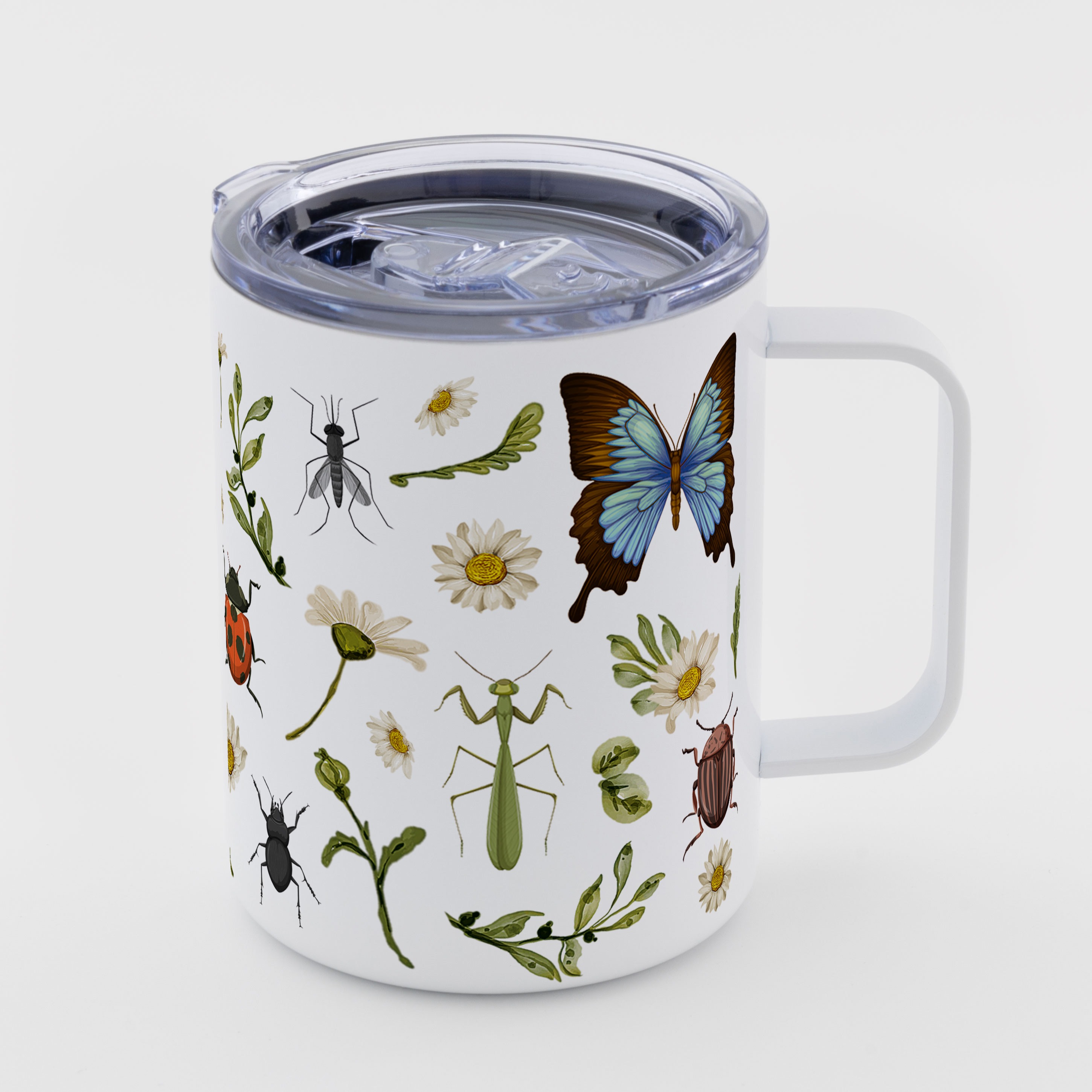 Термокружка металлическая "Yeti" белая с ручкой (350 мл) Крылья весны - фото 1 Термокружка металлическая "Yeti" белая с ручкой (350 мл) Крылья весны - фото 1 - Термокружки, термосы, фляги