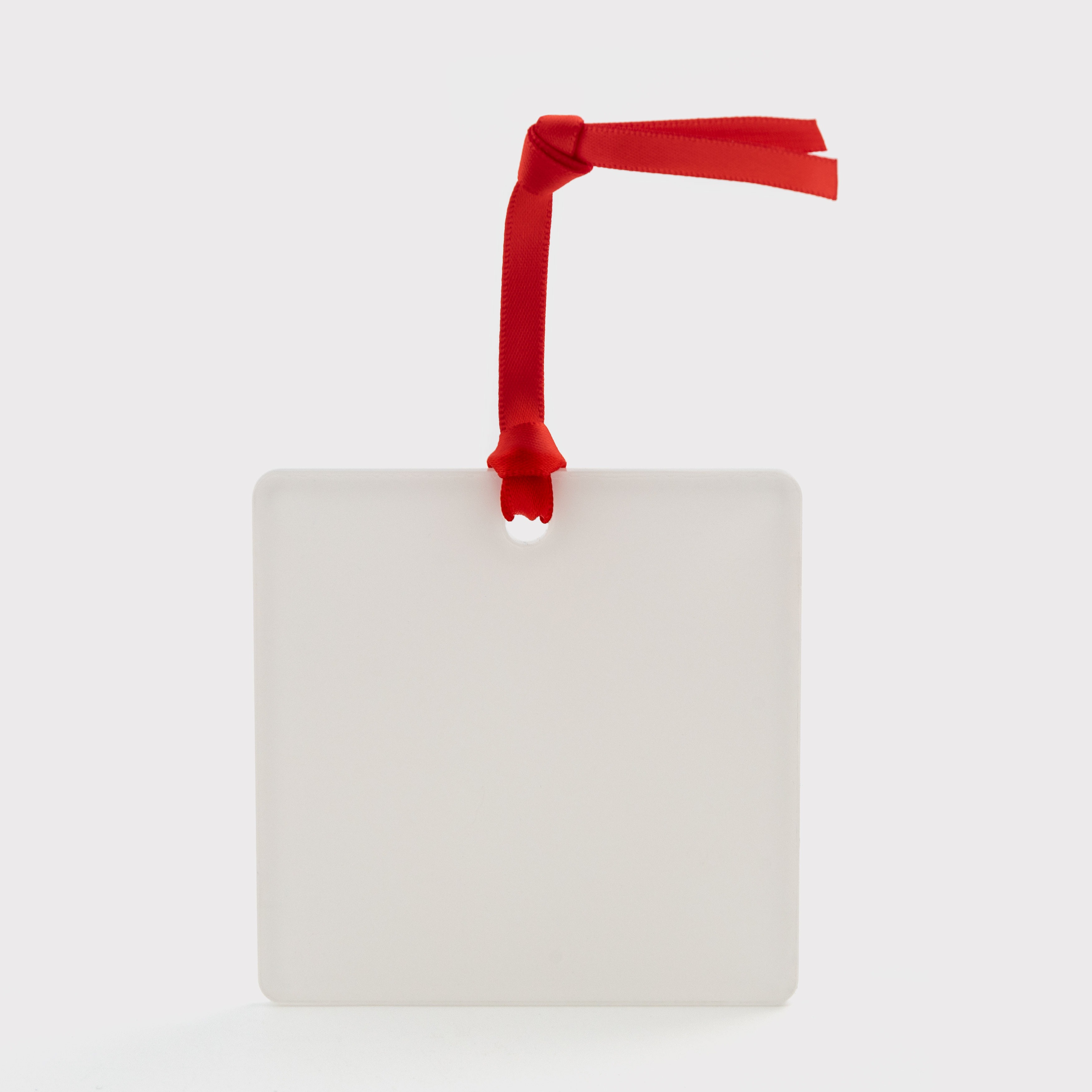 Ялинкова іграшка квадратна акрилова одностороння (7,6*7,6 см) - фото 1 - Новорічні іграшки