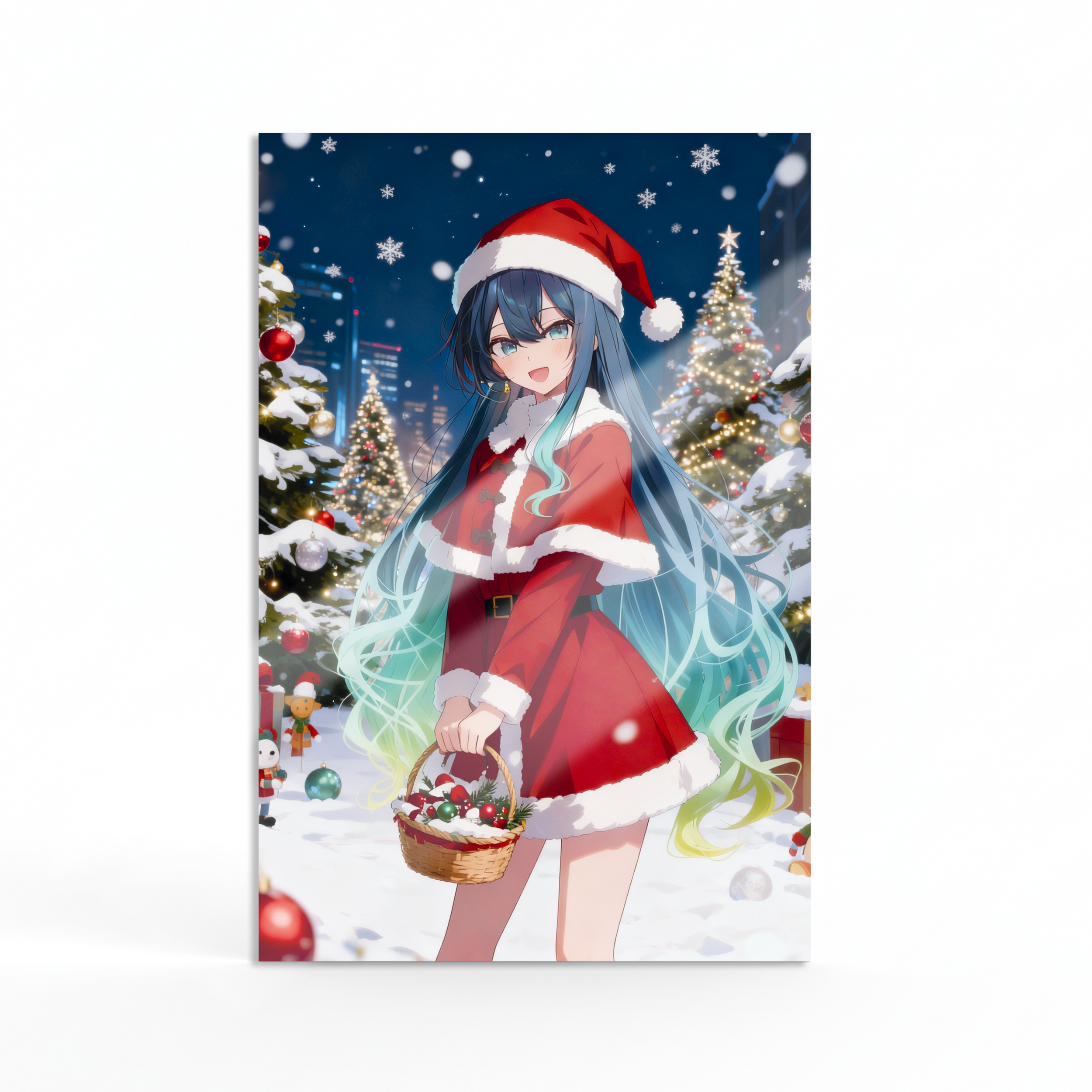 Картина на металле глянцевая (30х40 см) Akane Christmas - фото 1 - Картины на метале