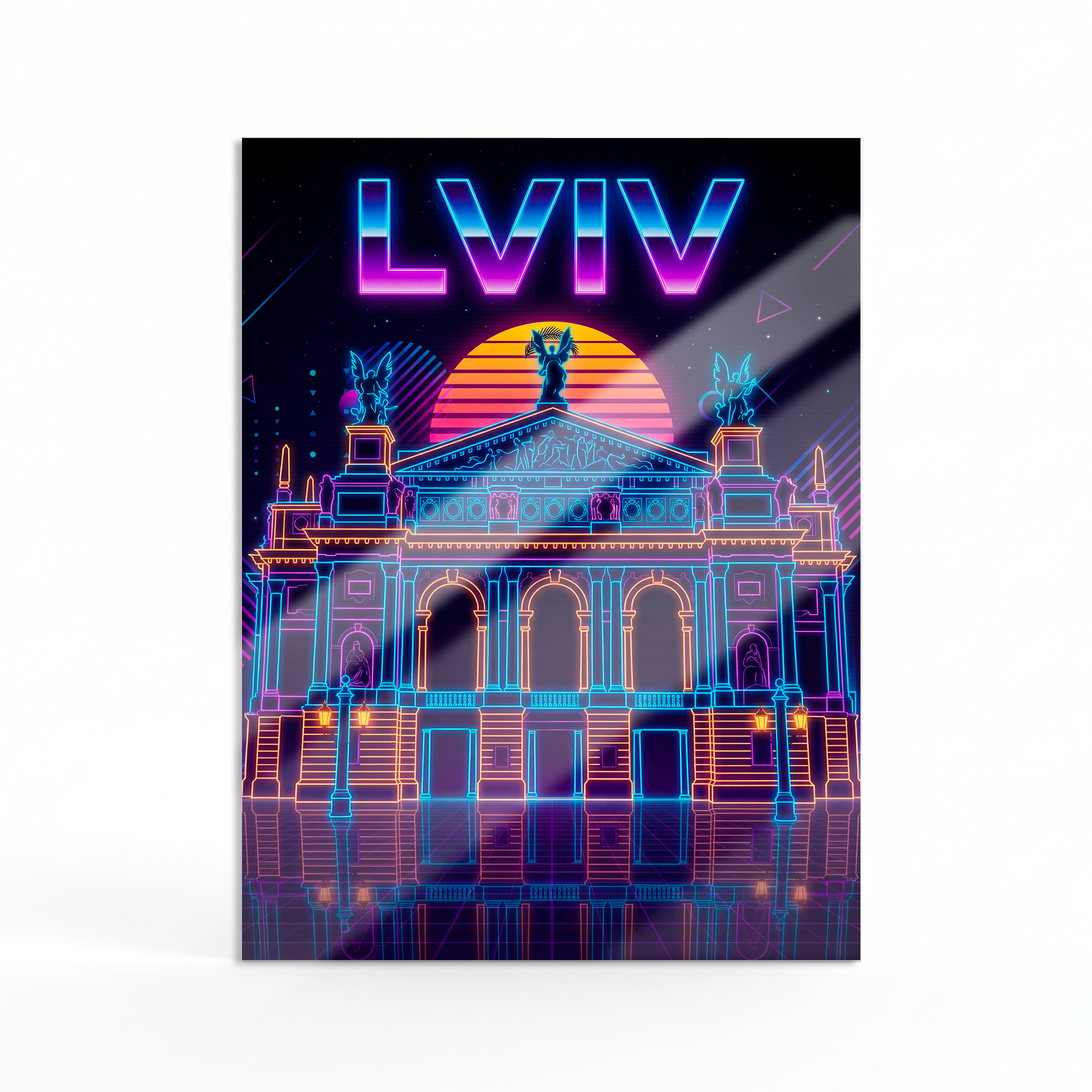 Картина на металле глянцевая (30х40 см) Львов - фото 1 - Картины на метале