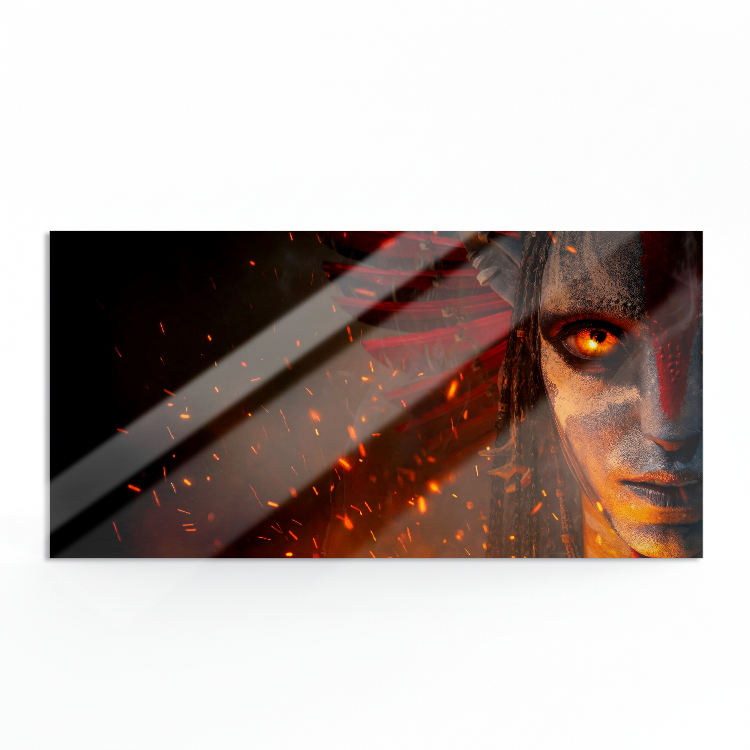 Картина на металле глянцевая (30х60 см) Аватар, Огненный взгляд пандоры - фото 1 - Картины на метале