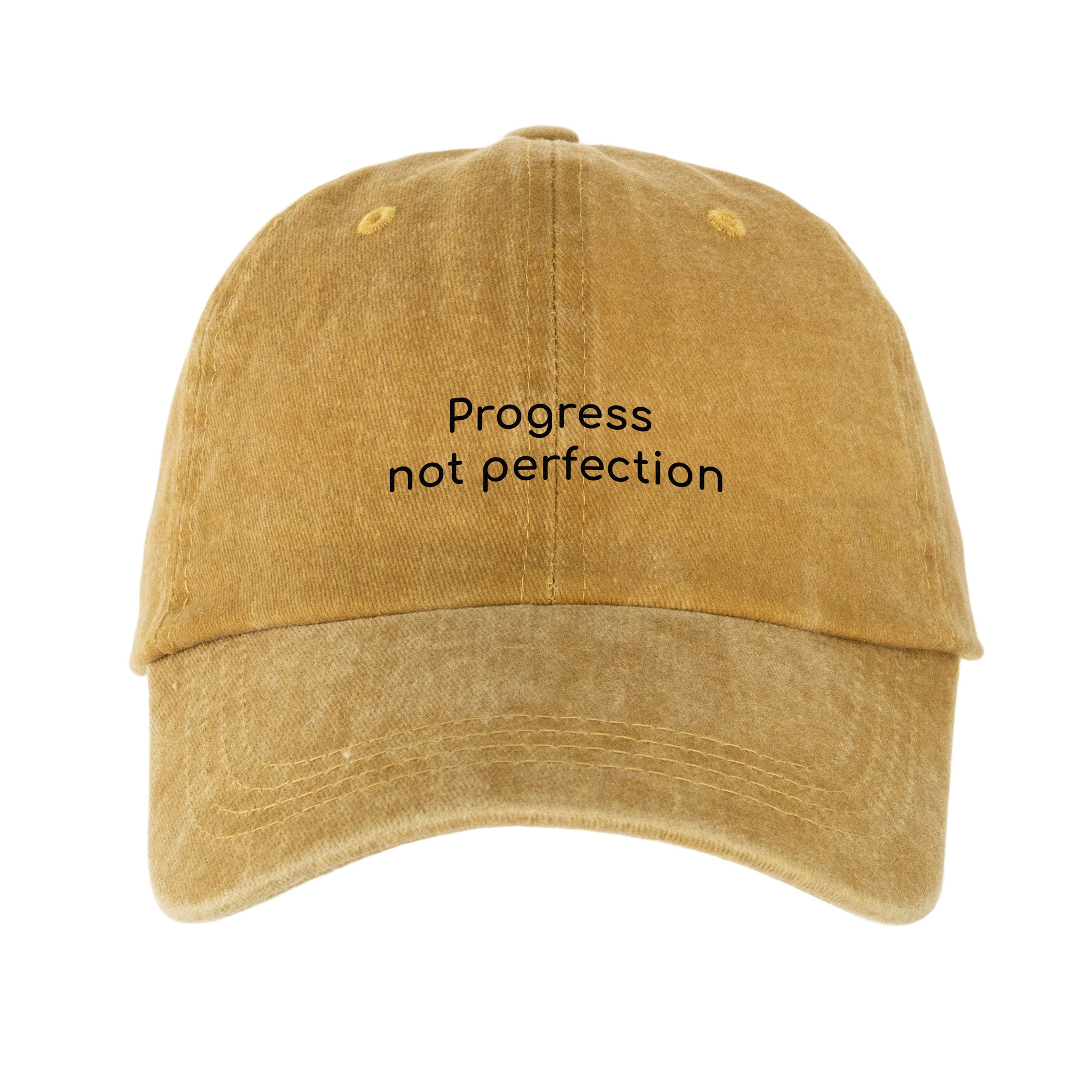 Кепка шестиклинка бавовняна Vintage потерта жовта Progress - фото 1 - Кепки, панами